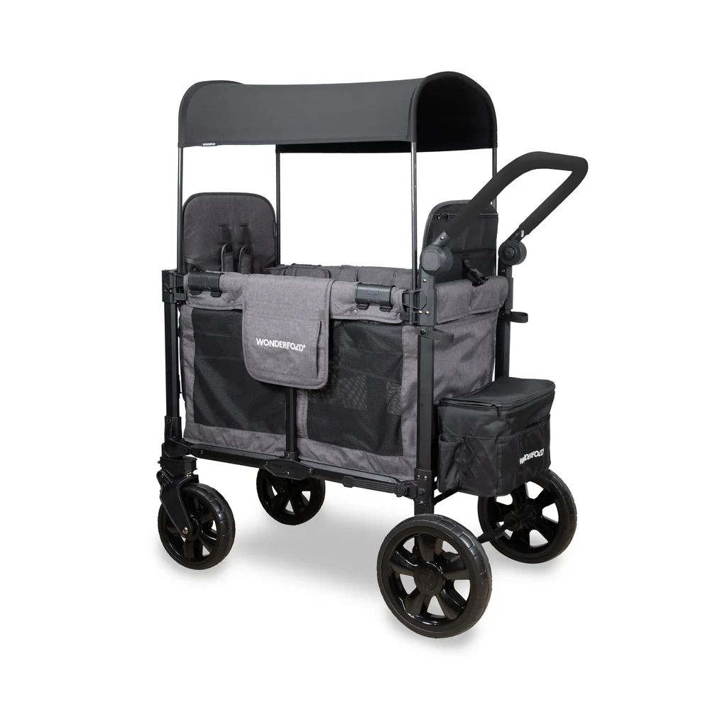 Wonderfold W2 Elite Pro Double Stroller Wagon grey (5)