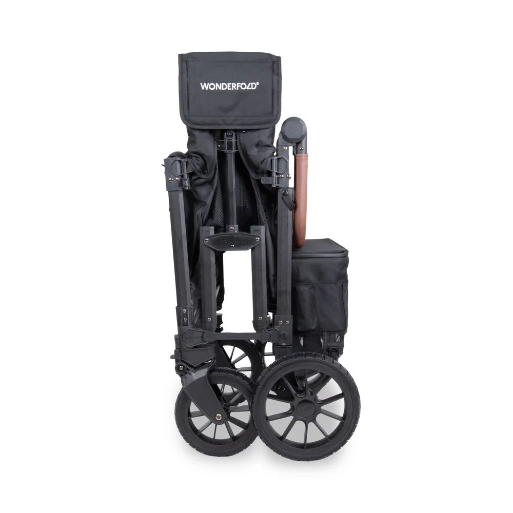 Wonderfold W2 Luxe Pro Double Stroller Wagon Black (10) Wonderfold W2 Luxe Pro Black Folded