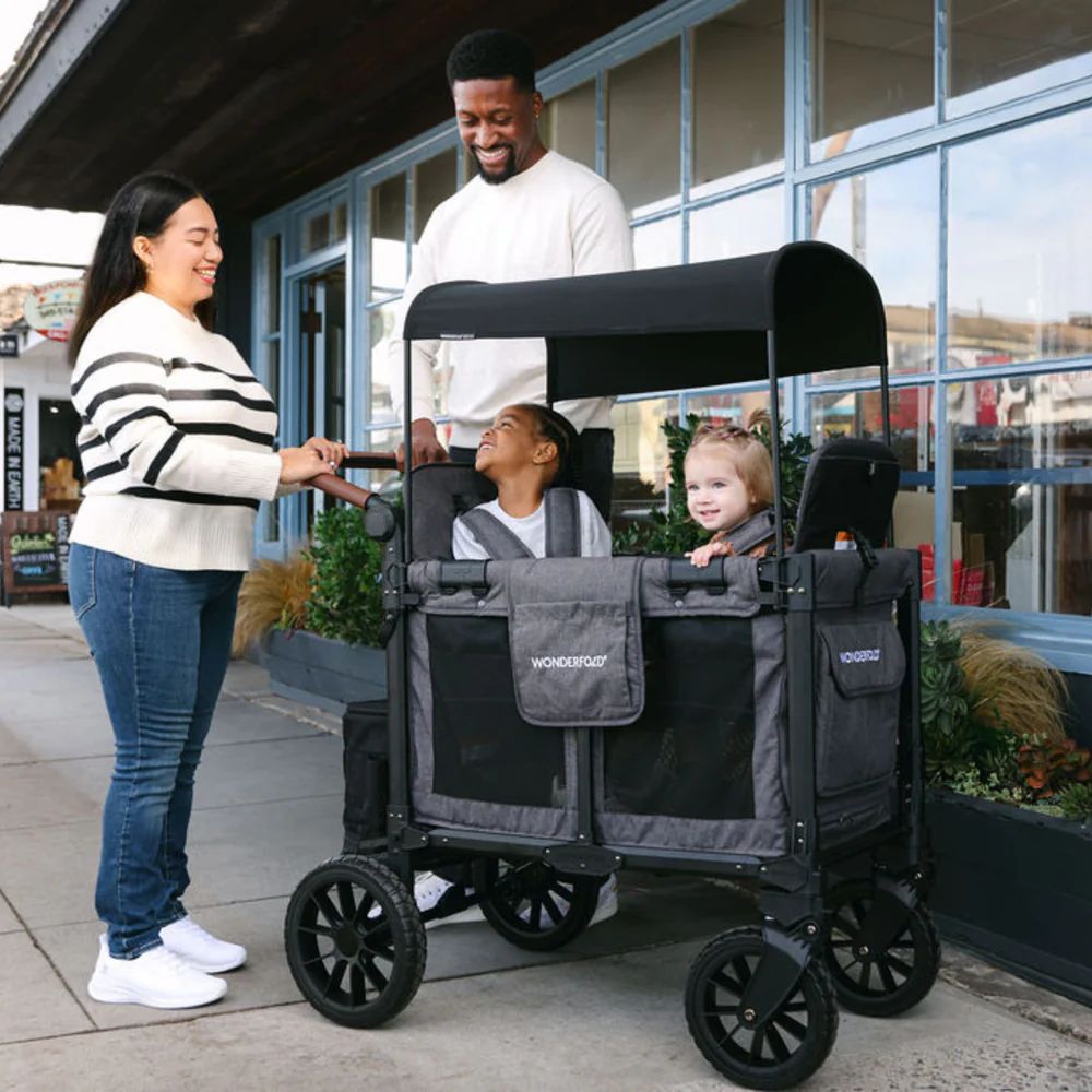 Wonderfold W2 Luxe Pro Double Stroller Wagon Black (2) Wonderfold W2 Luxe Pro LS 2