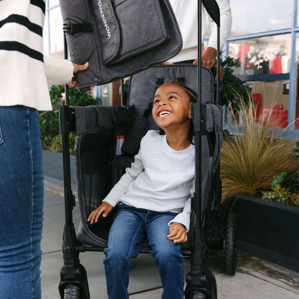 Wonderfold W2 Luxe Pro Double Stroller Wagon Black (3) Wonderfold W2 Luxe Pro LS
