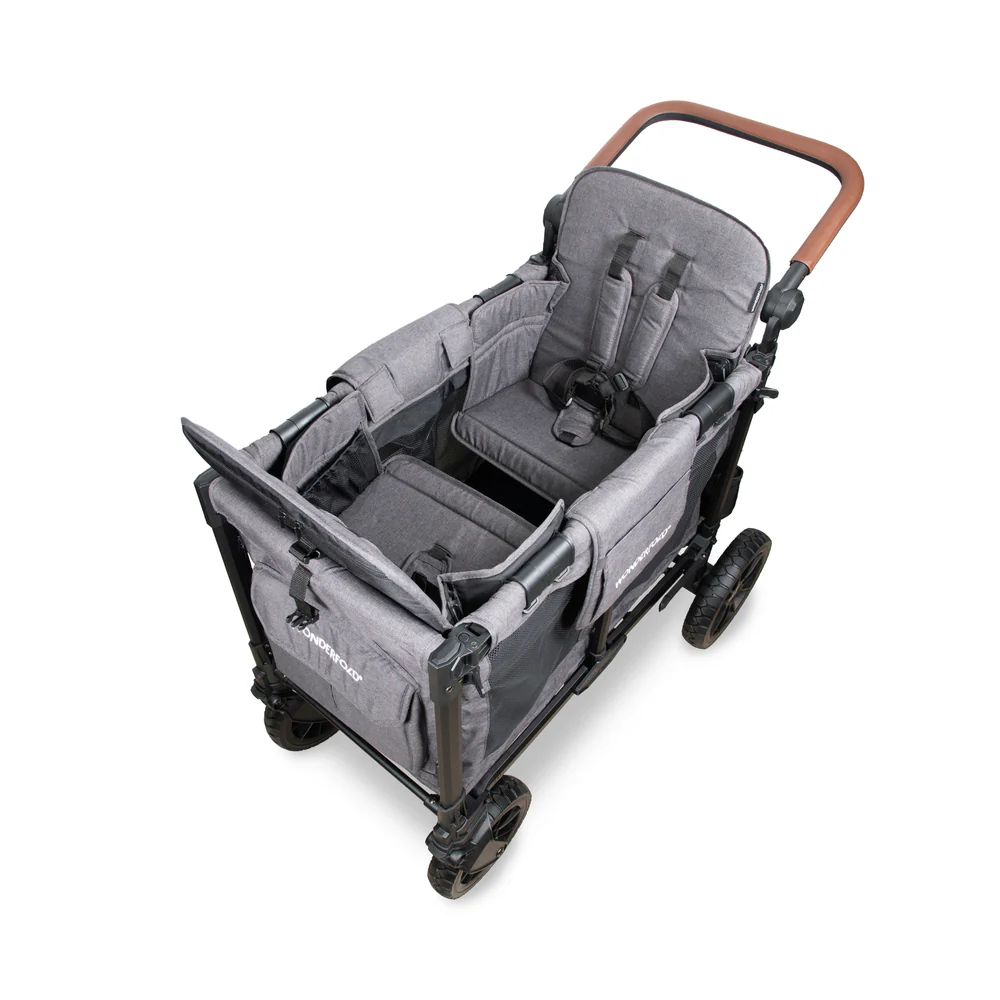 Wonderfold W2 Luxe Pro Double Stroller Wagon Grey (3) Wonderfold W2 Luxe Pro Grey Top