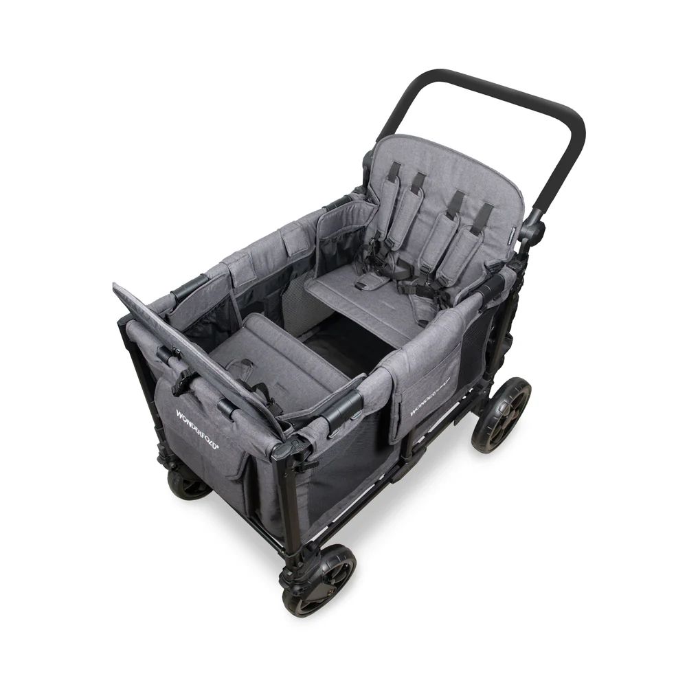 Wonderfold W4 Elite Pro Quad Stroller Wagon Grey (4) Wonderfold 4 Elite Pro Quad Stroller Wagon Grey Top