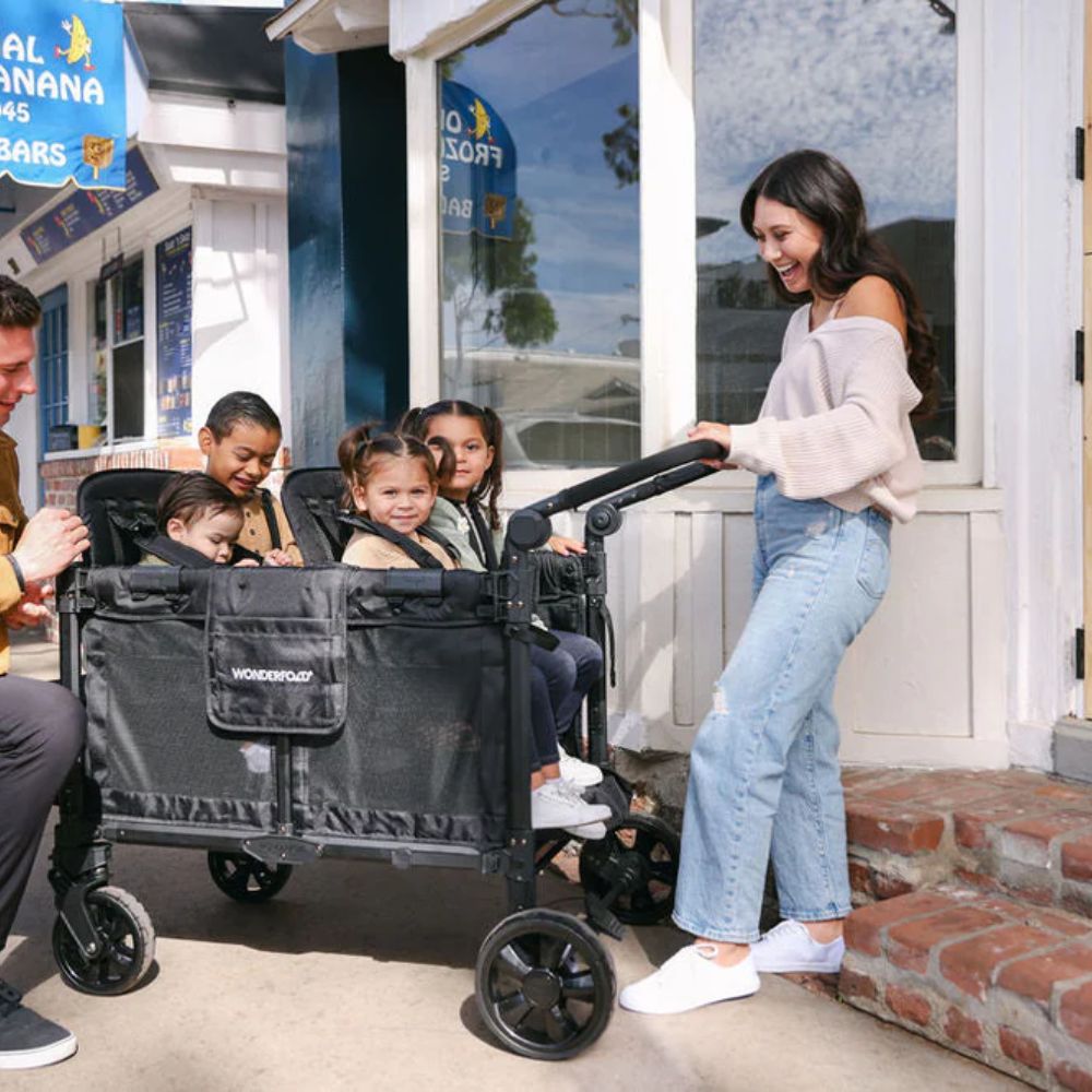 Wonderfold W4 Elite Pro Quad Stroller Wagon black (12) Wonderfold 4 Elite Pro Quad Stroller Wagon Black Ls