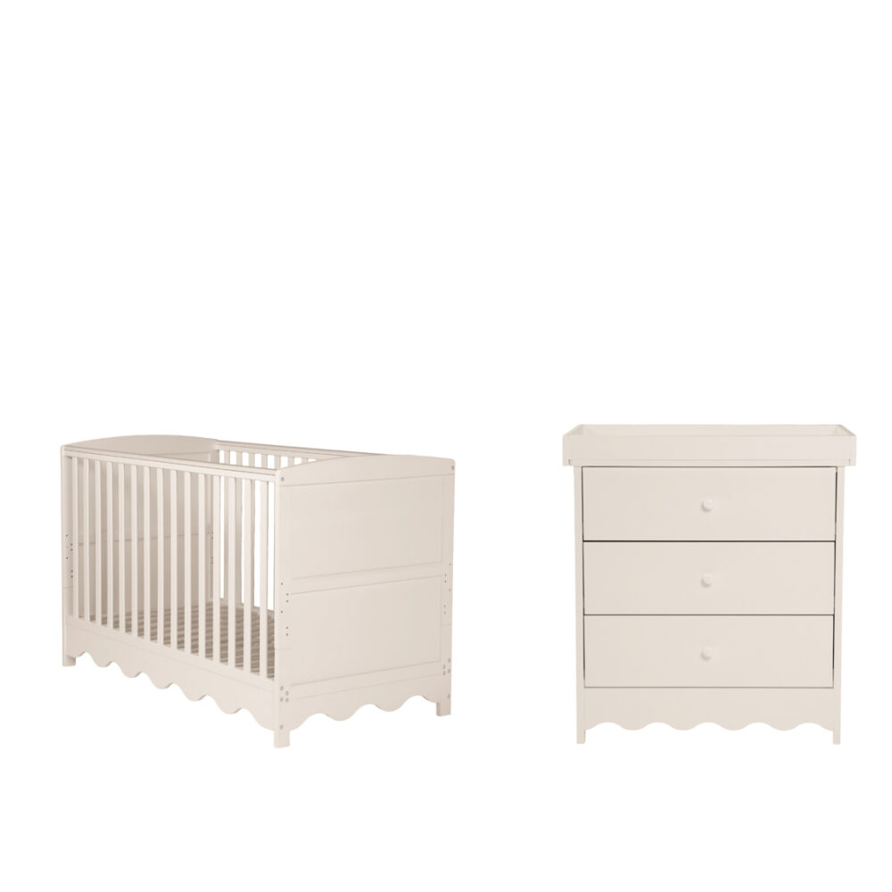 Dancer Scalloped Nursery Set 2 Piece Cashmere