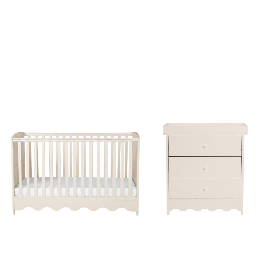 Dancer Scalloped Nursery Set 2 Piece Cashmere