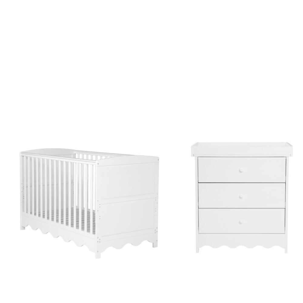 Dancer 2 Piece Nursery Furniture White