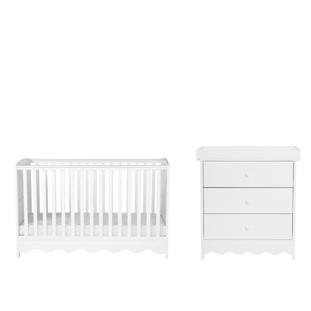 Dancer 2 Piece Nursery Furniture White