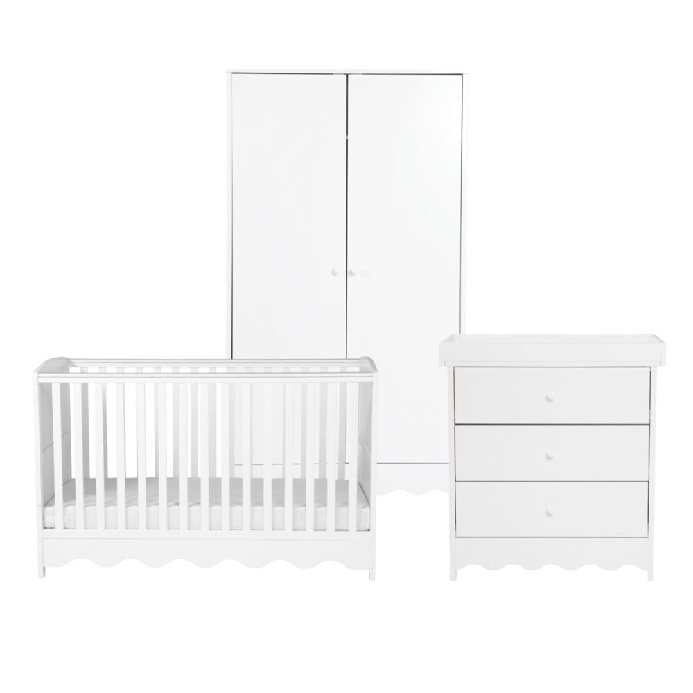 Dancer 3 Piece Nursery Furniture White