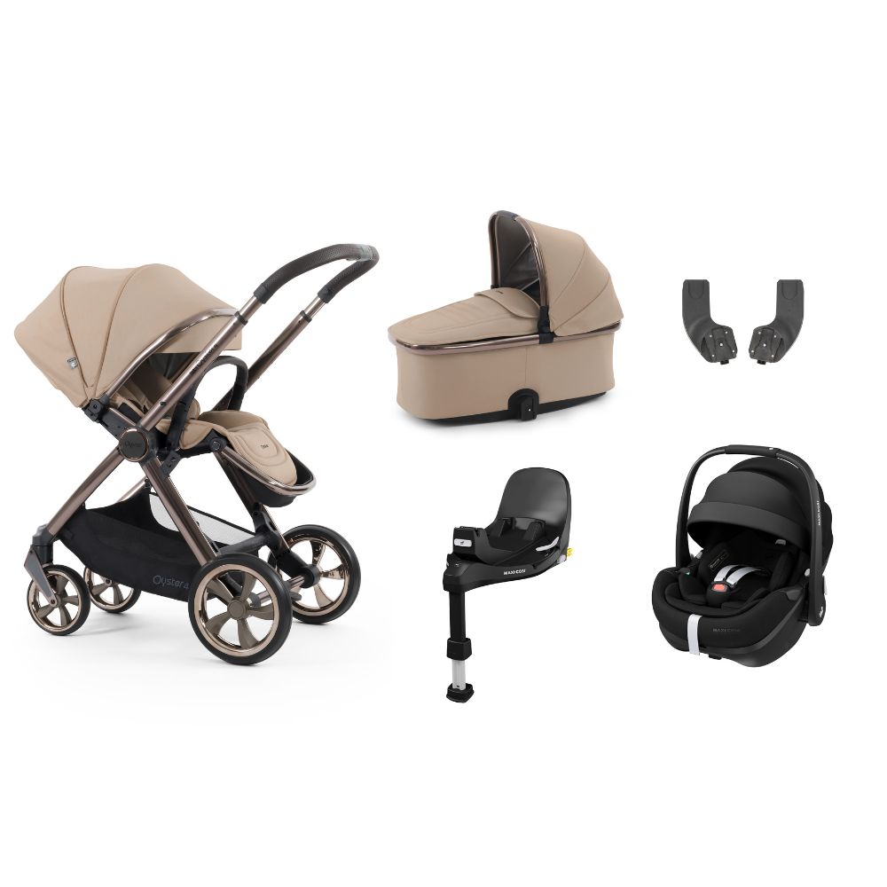 Babystyle Oyster 4 Essential Bundle with Pebble 360 Pro Car Seat - Fawn