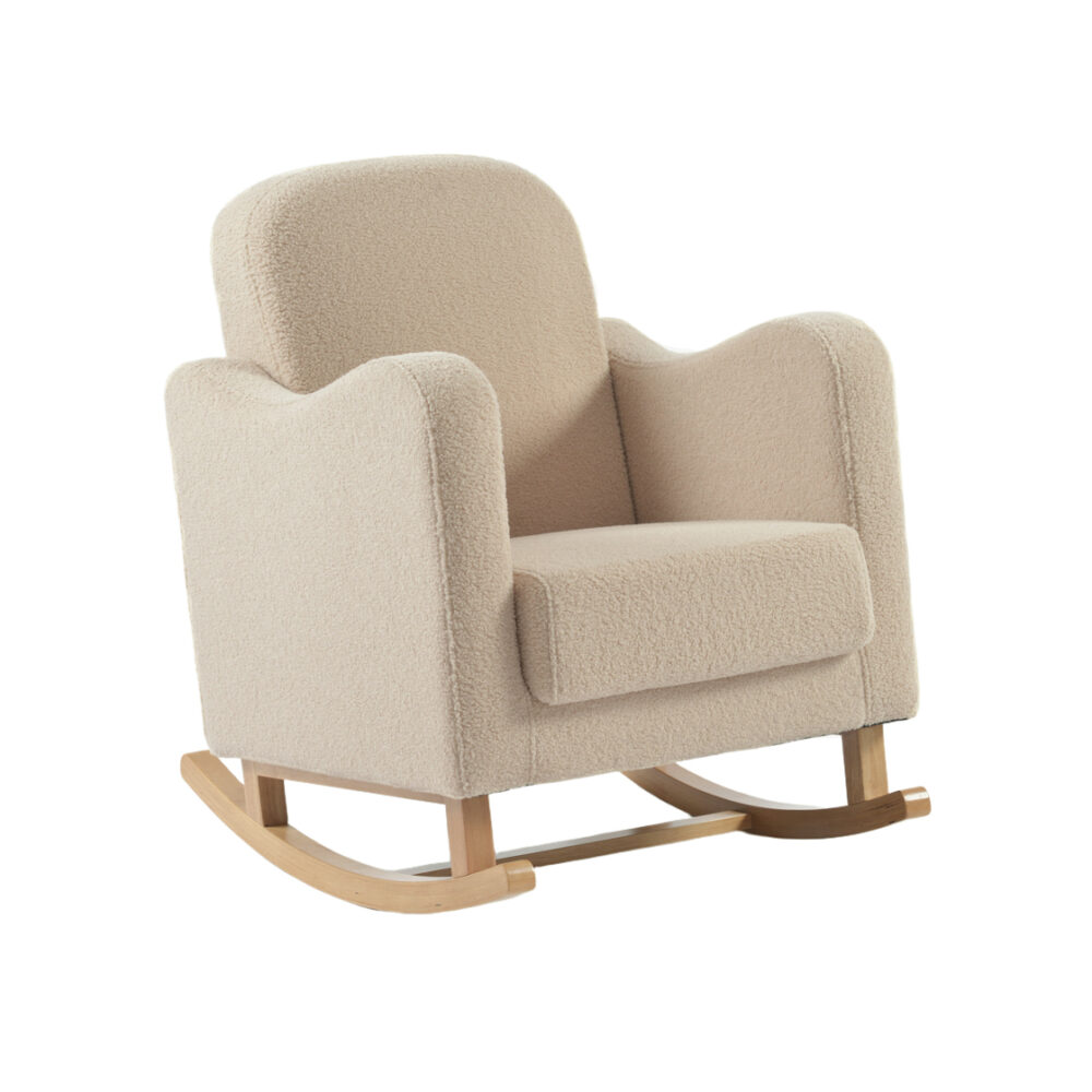 Soother Nursing Chair Oat Teddy Fabric