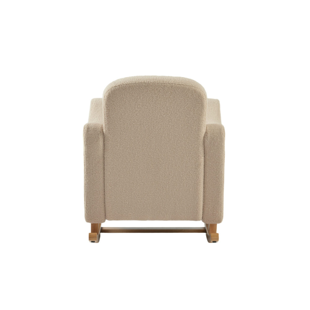 Soother Nursing Chair Oat Teddy Fabric back