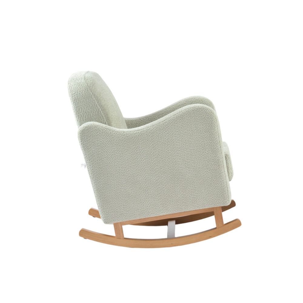 Bebe & Beyond Soother Nursing Chair - Sage Boucle side