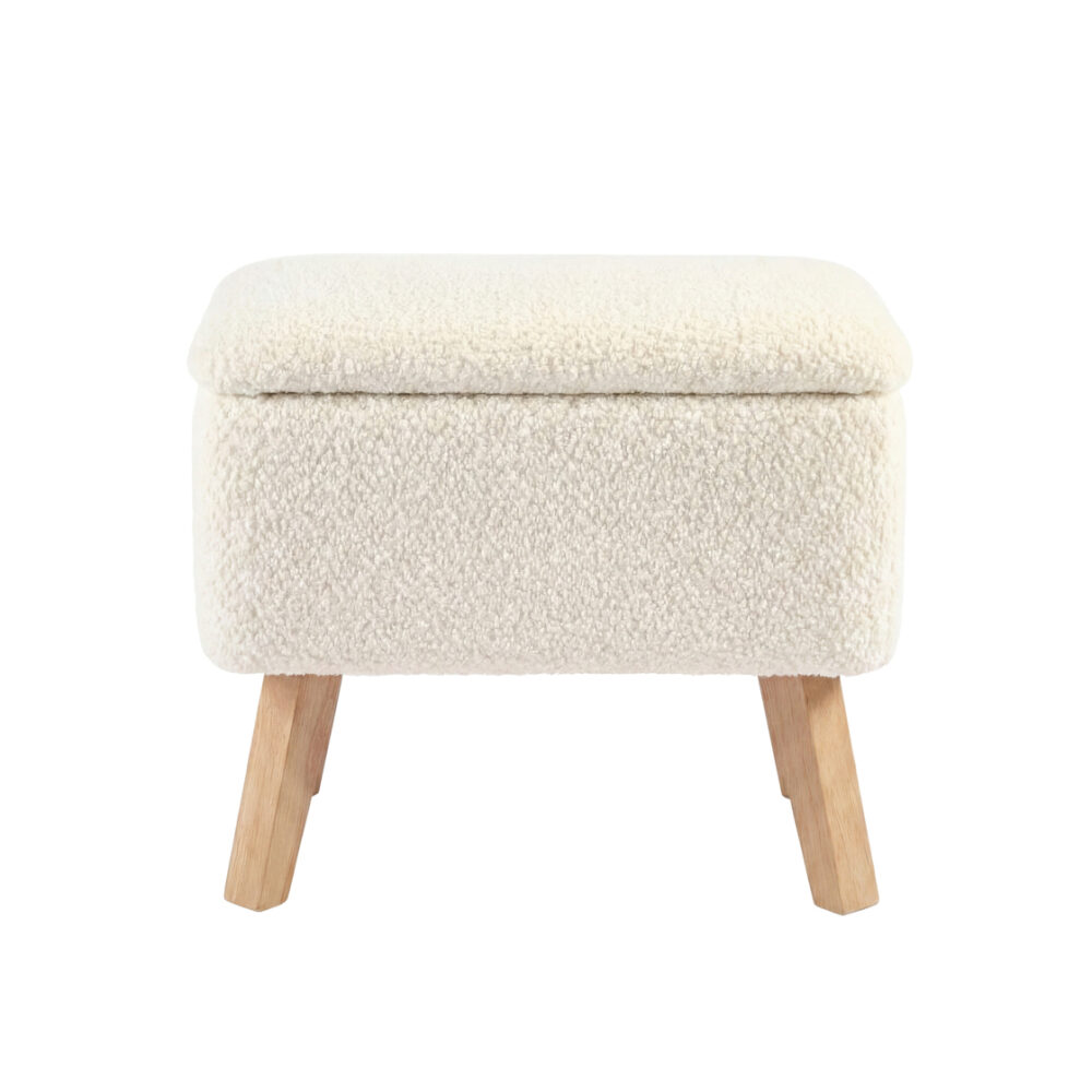 Bebe & Beyond Soother Nursing Stool - Off White 2Boucle