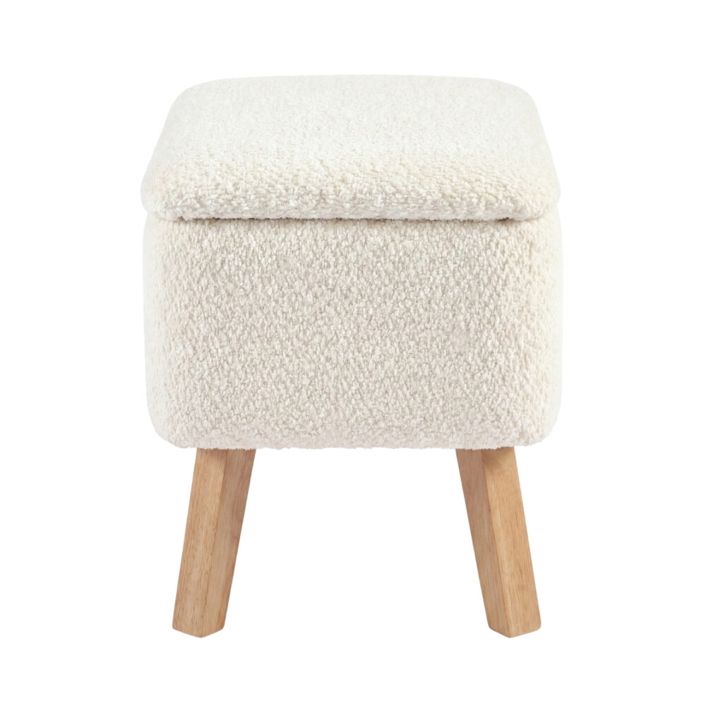 Bebe & Beyond Soother Nursing Stool - Off White Boucle 3