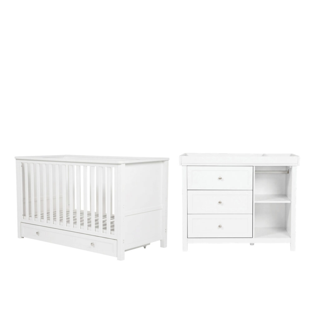 Bebe & Beyond Wanderer 2 Piece Nursery Furniture - White