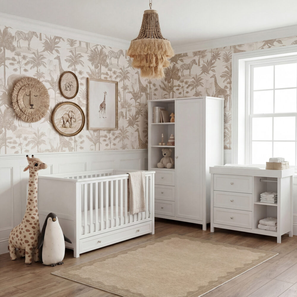 Bebe & Beyond Wanderer 2 Piece Nursery Furniture - White