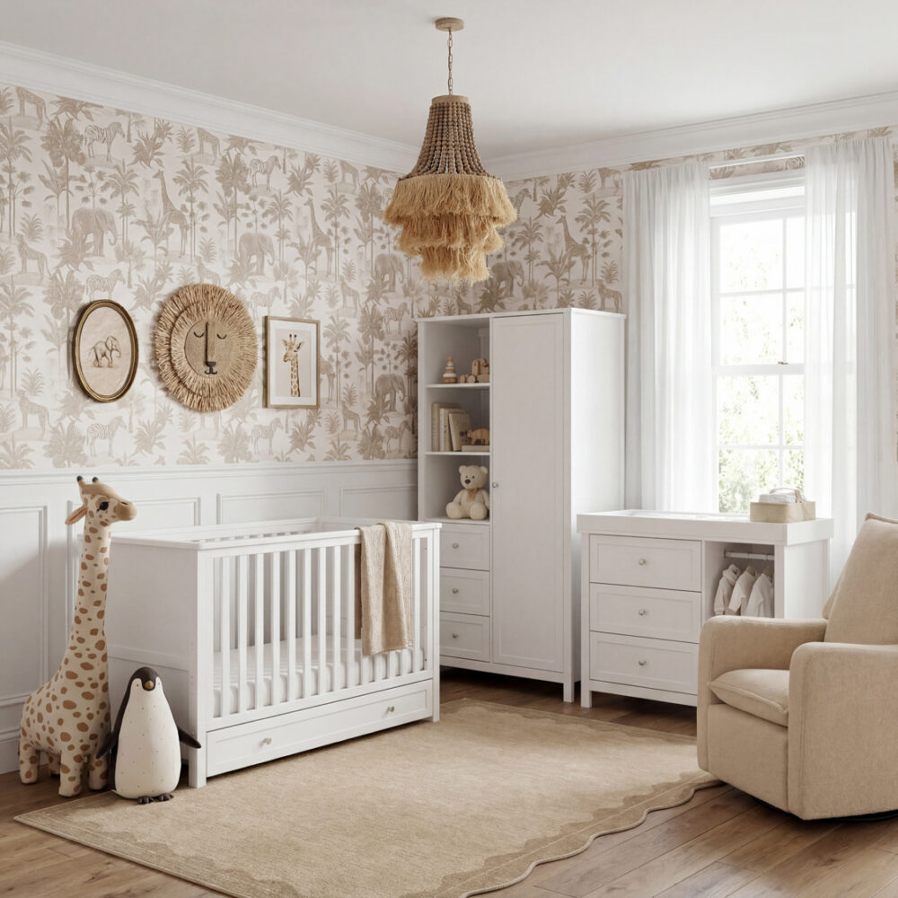 Bebe & Beyond Wanderer 2 Piece Nursery Furniture - White
