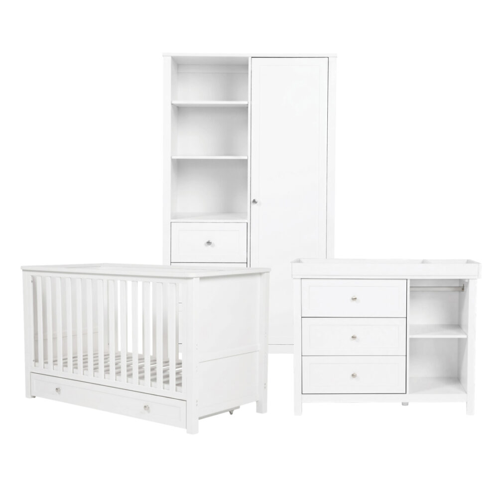 Bebe & Beyond Wanderer 2 Piece Nursery Furniture - White
