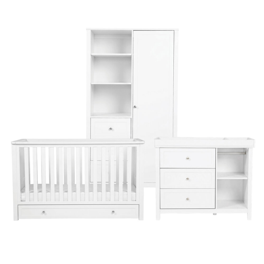 Bebe & Beyond Wanderer 2 Piece Nursery Furniture - White