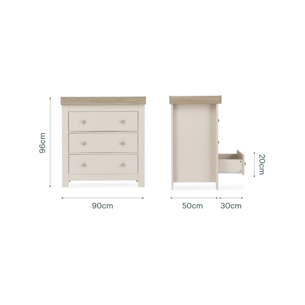 CuddleCo Luna 2 Piece Nursery Furniture Set - Cashmere