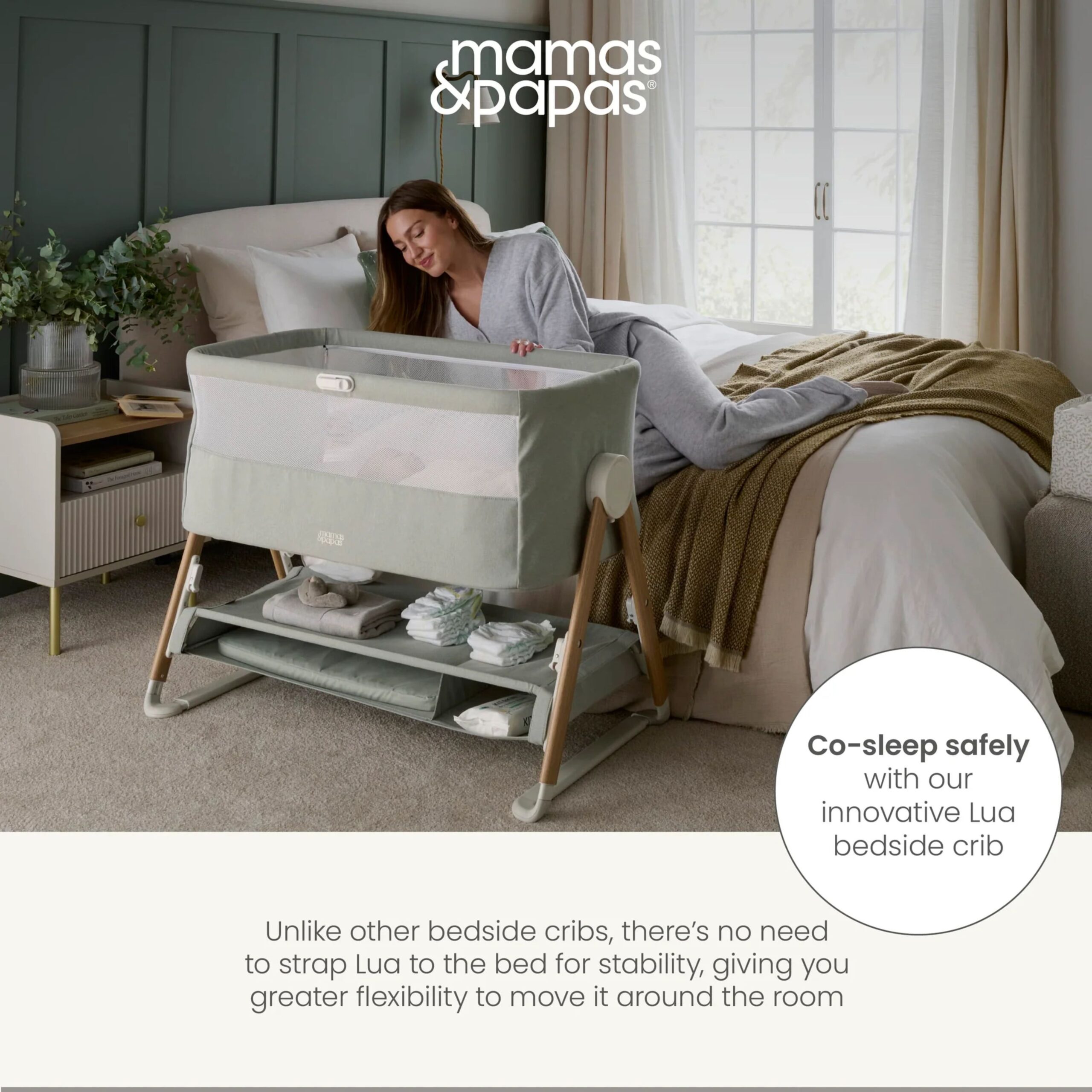 MAMAS AND PAPAS LUA CRIB SAGE (11)