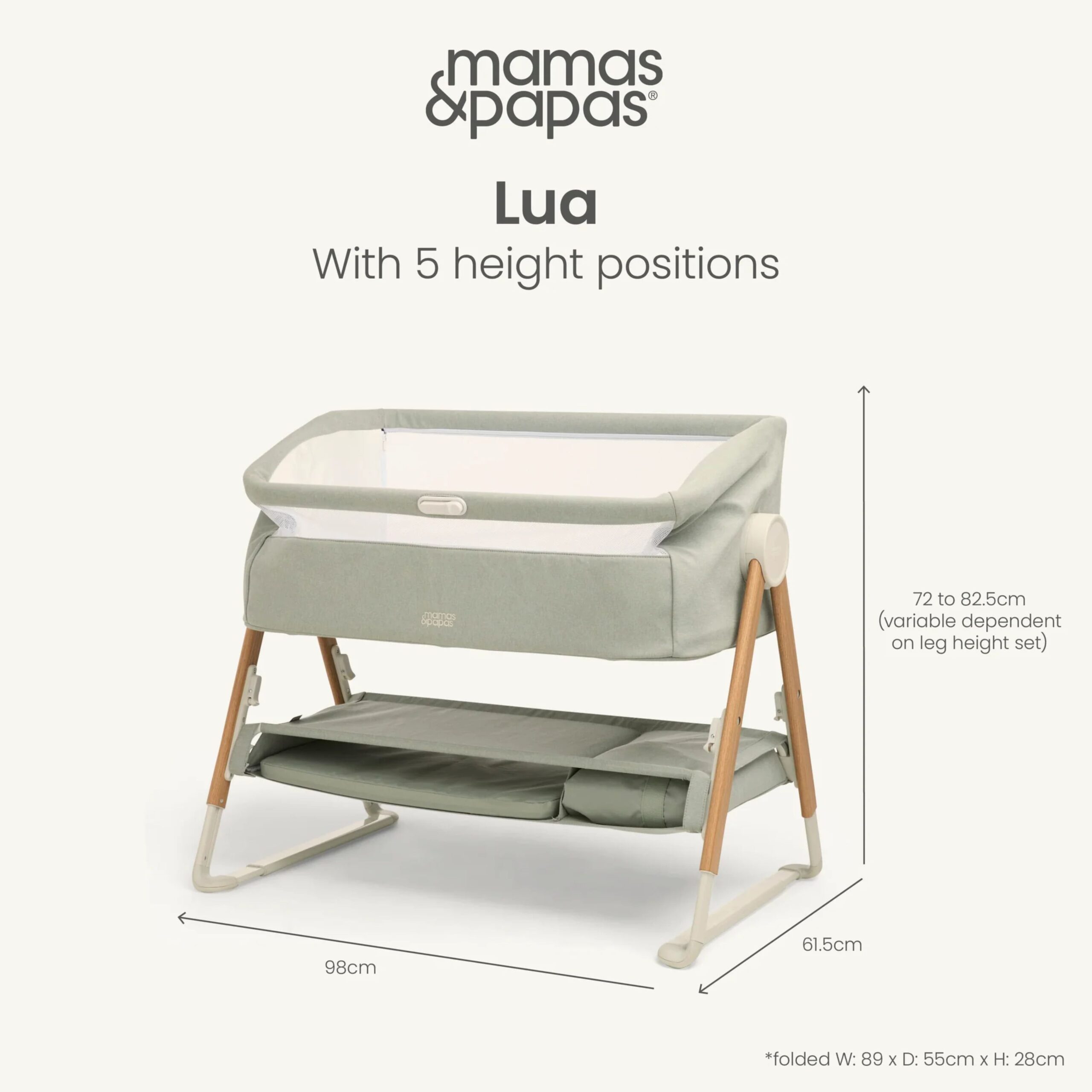 MAMAS AND PAPAS LUA CRIB SAGE (8)