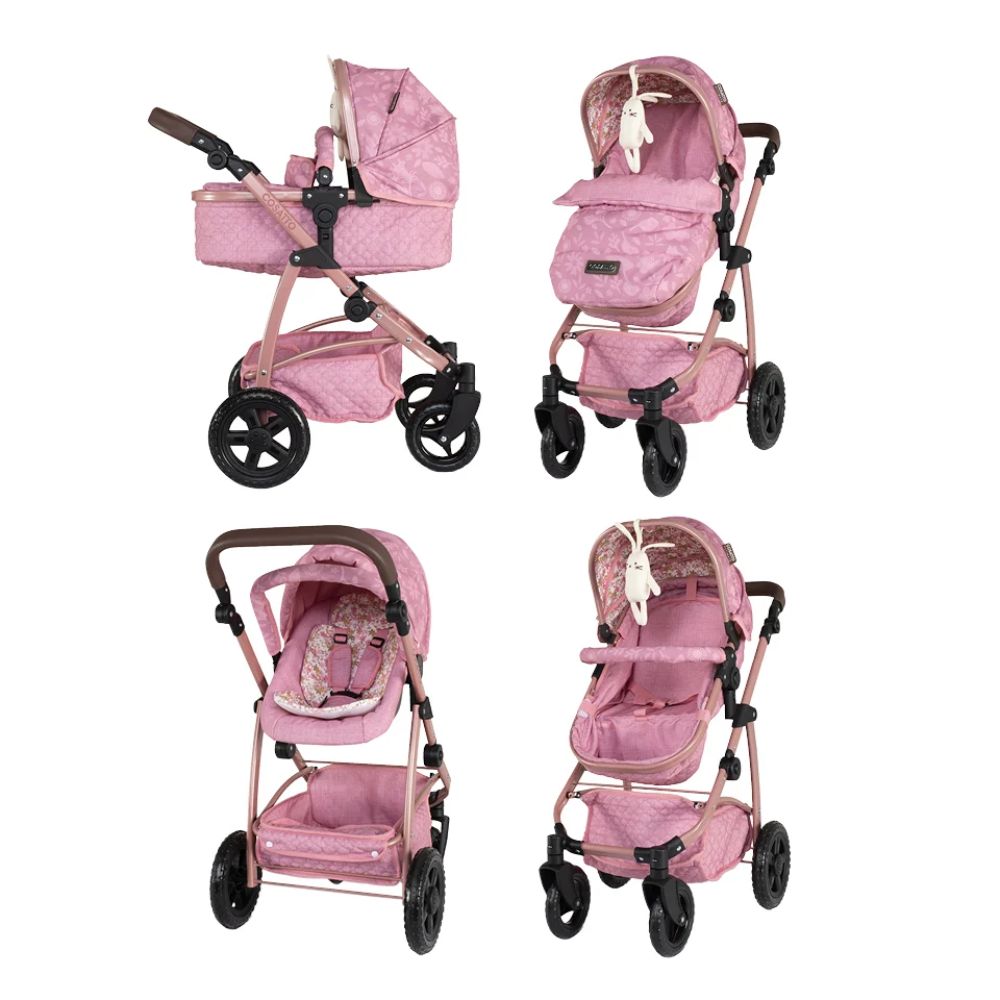 Wow 3 in 1 Dolls Pram Travel System Bundle Camile