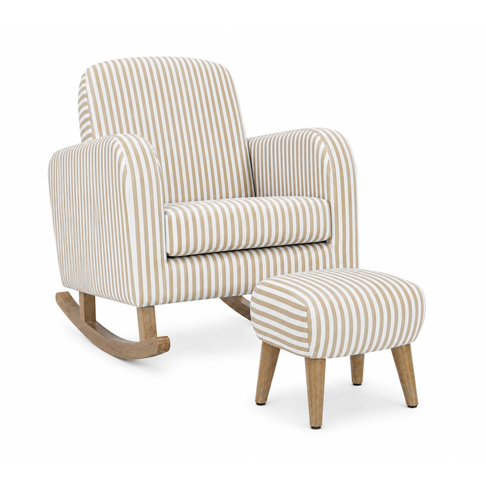 CUDDLE CO ETTA NURSING CHAIR & STOOL BEACH STRIPE 2