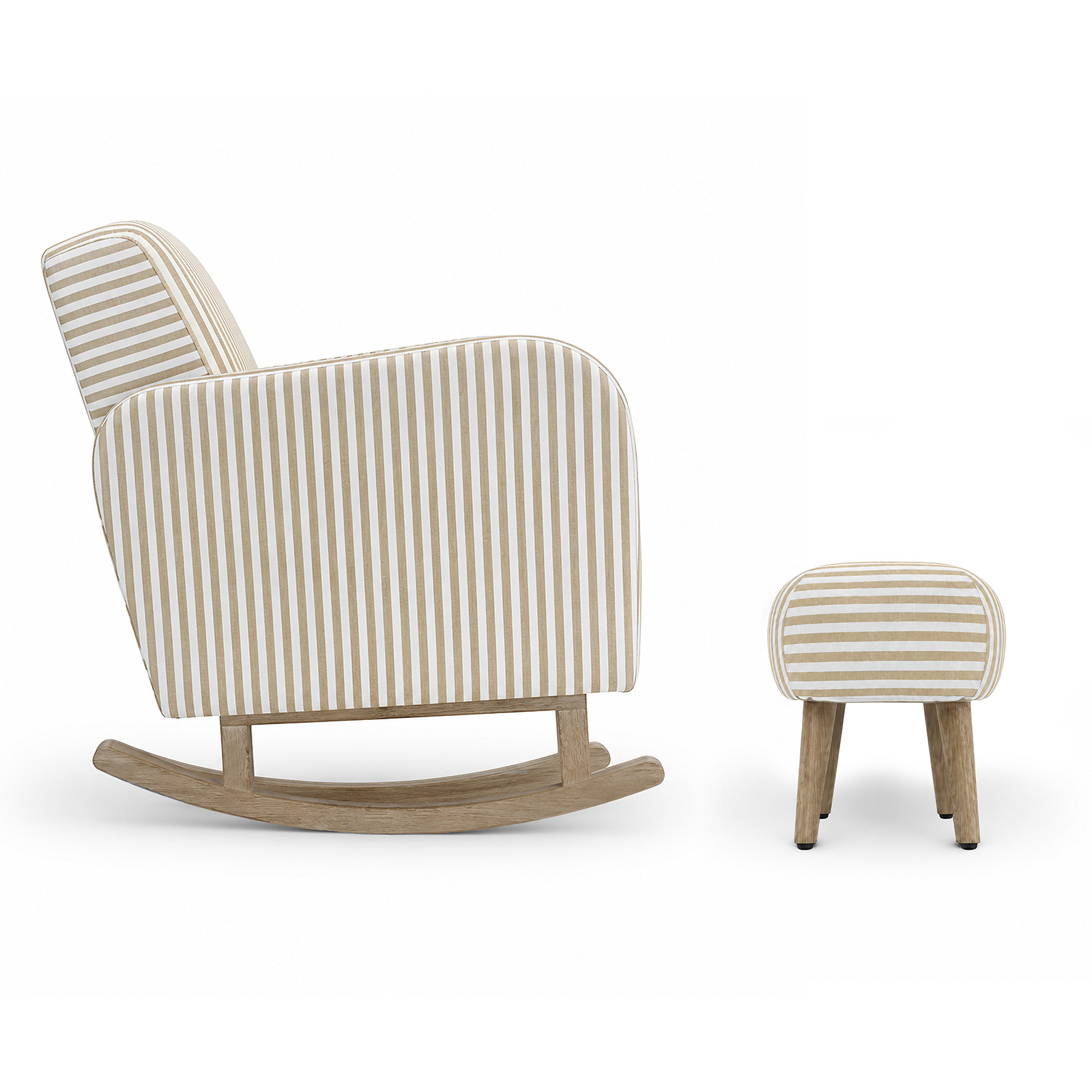 CUDDLE CO ETTA NURSING CHAIR & STOOL BEACH STRIPE 3