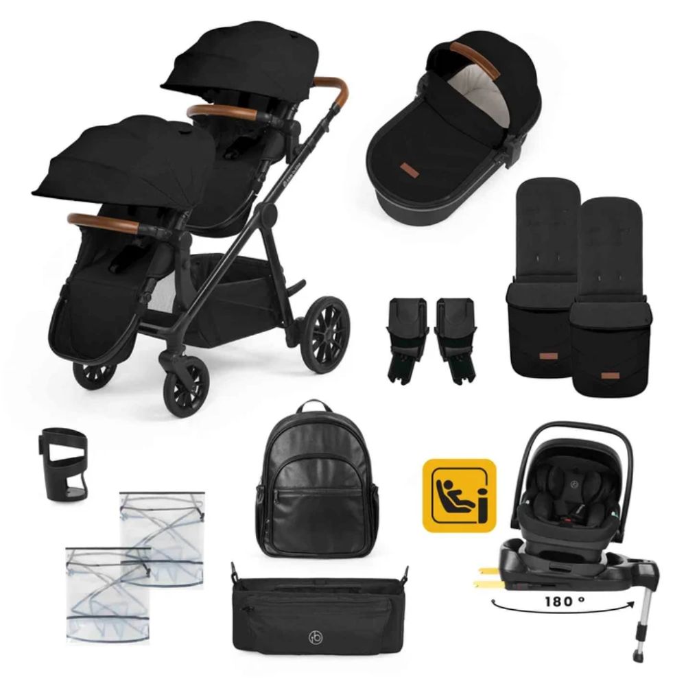 Ickle Bubba Virgo Growing Families 14 Piece With Nimbus 360 Car Seat & Base Black
